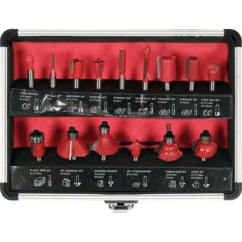 Фрези з дерева YATO 3-32 мм, 15 шт. (YT-68007) фото