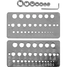 Шаблоны контроля диаметров и глубин сверления Yato 1-13 мм, 10 шт. (YT-44095)