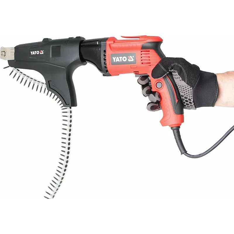 Шуруповерт электрический Yato YT-82071 с обоймой для шурупов фото