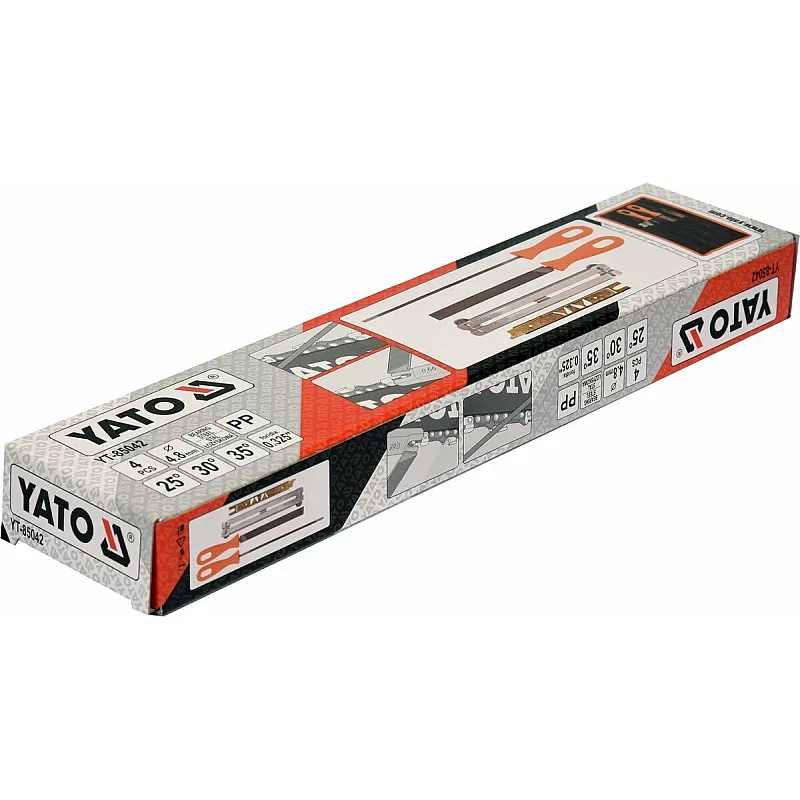 Засіб для заточування ланцюгів з напилком Yato 4.8 мм, 4 шт (YT-85042) фото