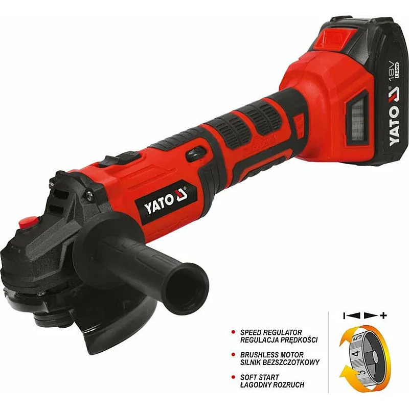 Кутова шліфувальна машина безщіткова Yato YT-82829 фото