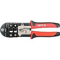 Кліщі для обтиску та зачистки проводів Yato 215 мм (YT-22422)