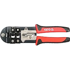 Кліщі для обтиску та зачистки проводів Yato 215 мм (YT-22422)